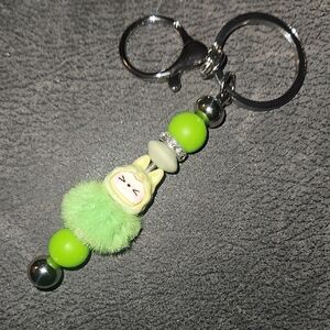 Green Monster Labubu Inspired Hand Crafted Keychain